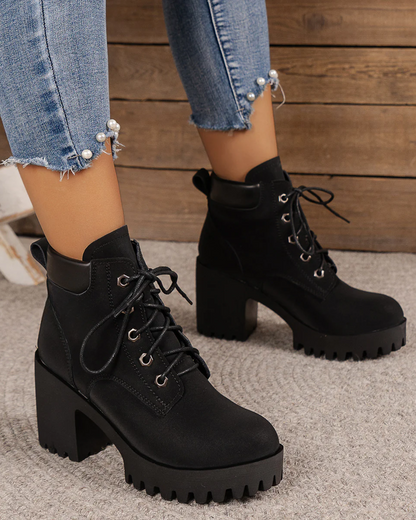 Botas com salto quadrado e confortáveis para uso diário®