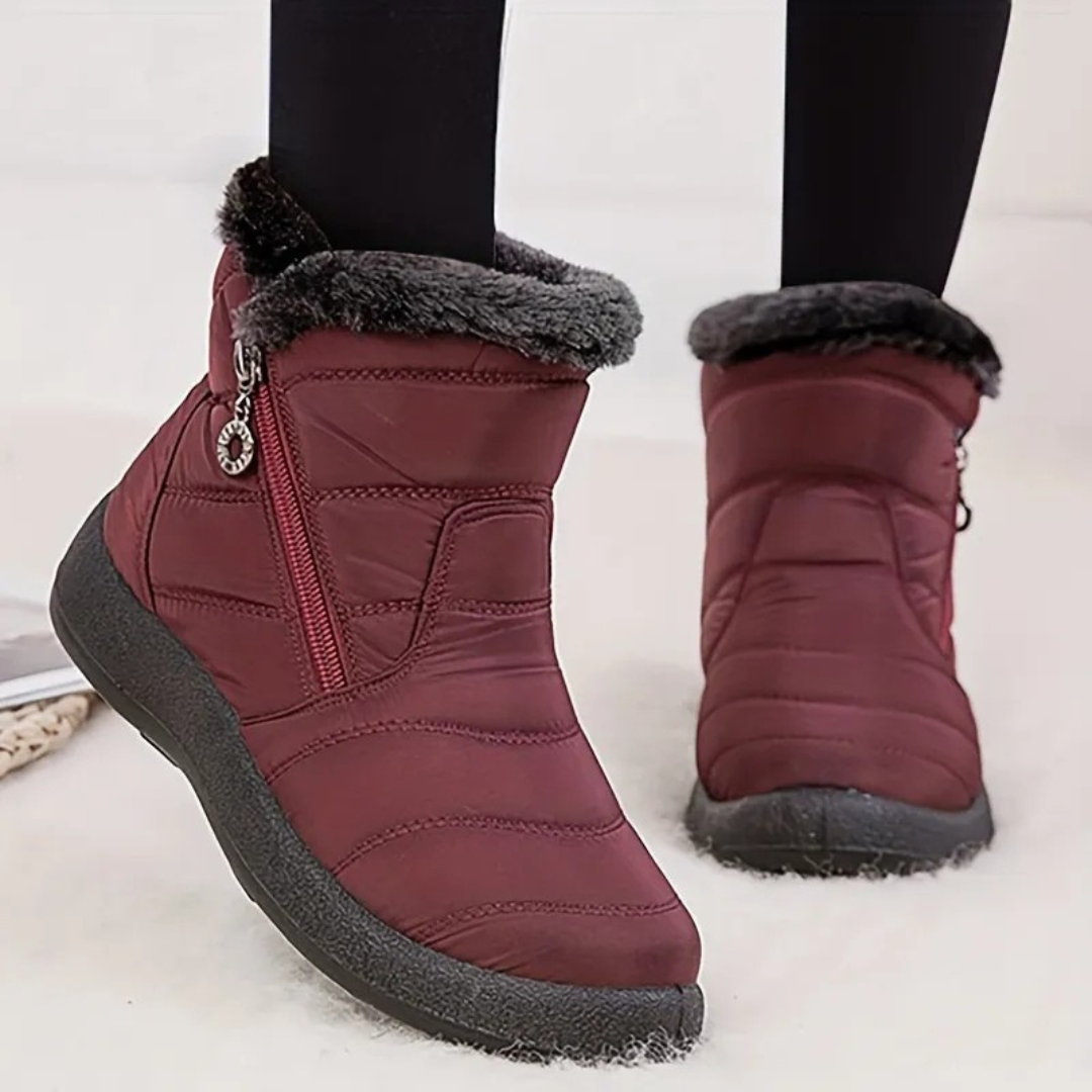 Botas ortopédicas impermeáveis e antiderrapantes de inverno para mulher