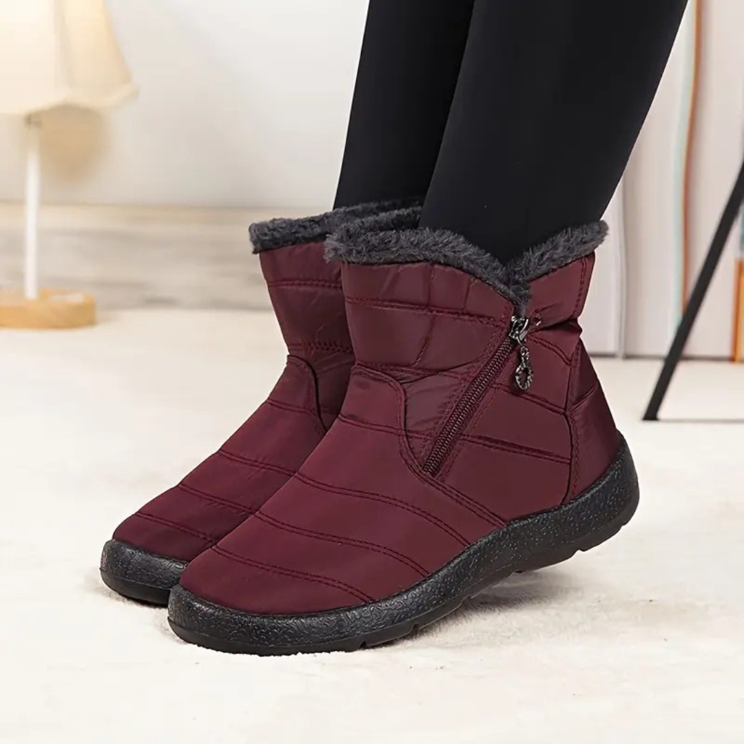 Botas ortopédicas impermeáveis e antiderrapantes de inverno para mulher