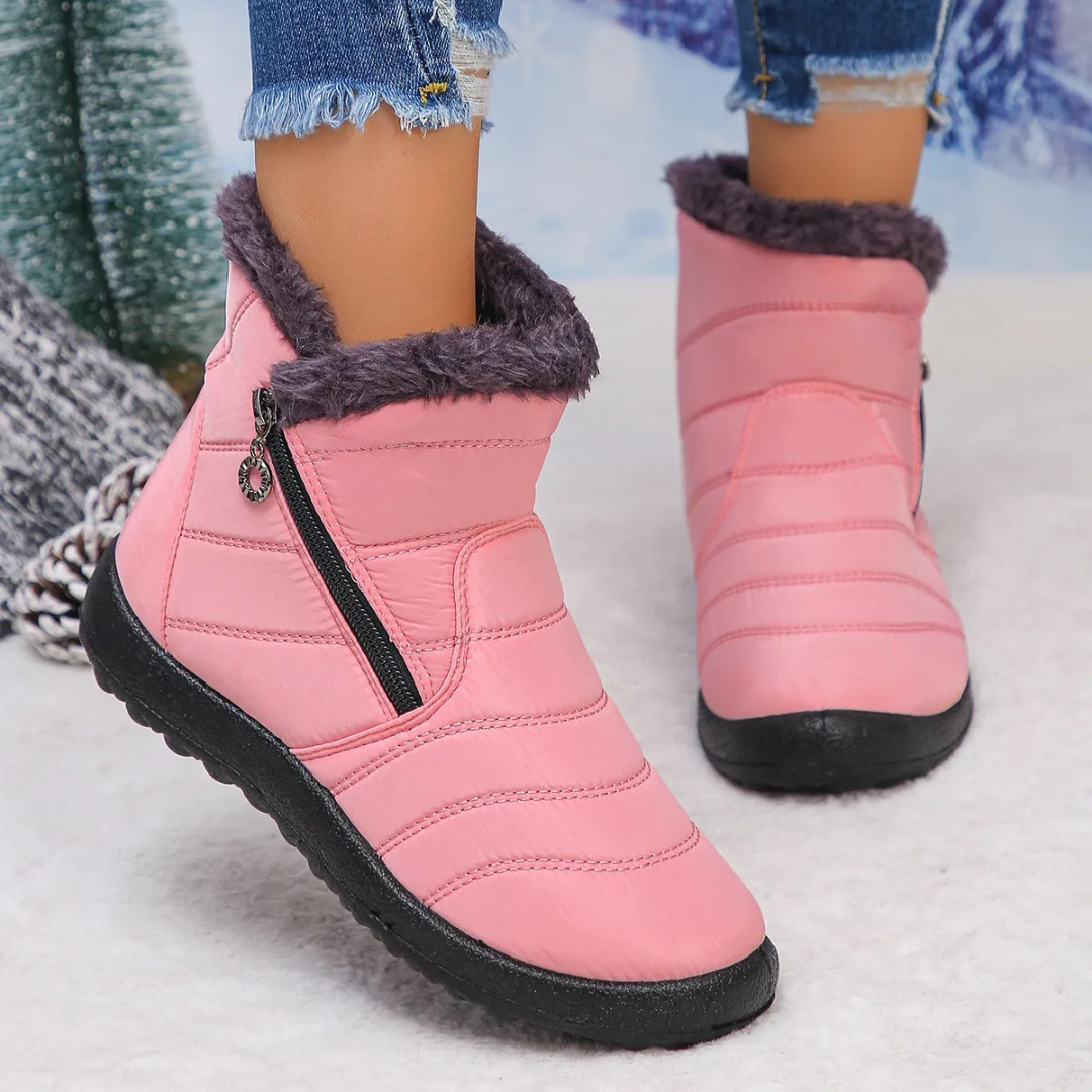 Botas ortopédicas impermeáveis e antiderrapantes de inverno para mulher