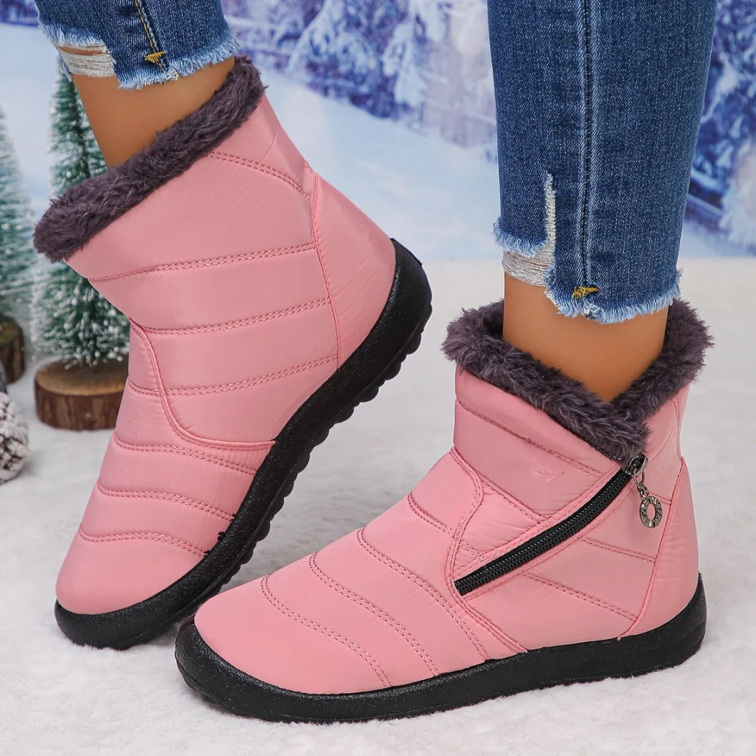 Botas ortopédicas impermeáveis e antiderrapantes de inverno para mulher