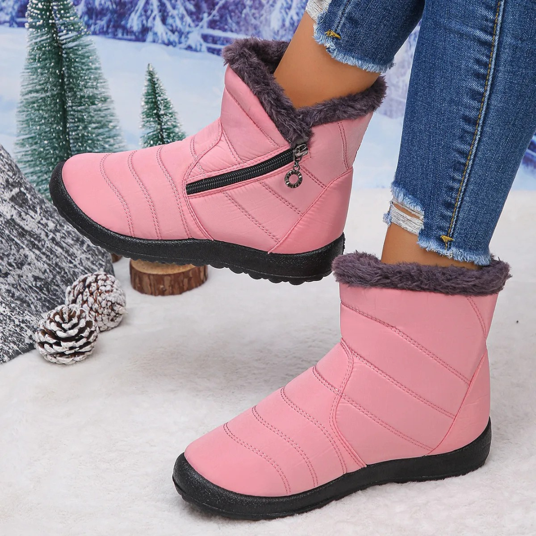 Botas ortopédicas impermeáveis e antiderrapantes de inverno para mulher