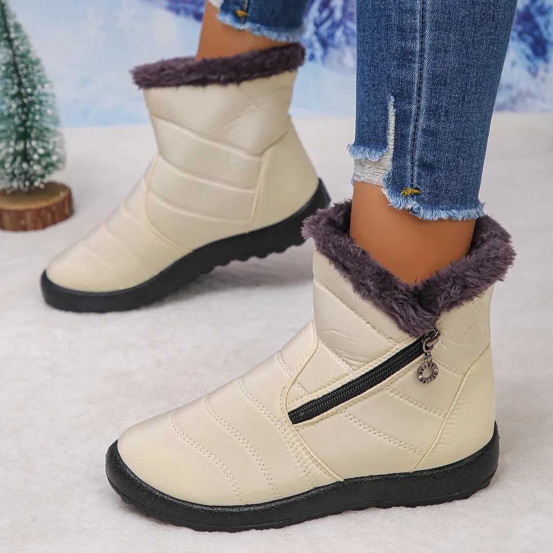 Botas ortopédicas impermeáveis e antiderrapantes de inverno para mulher