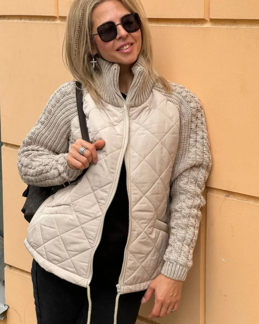 Casaco casual de manga comprida com fecho de correr para mulher®