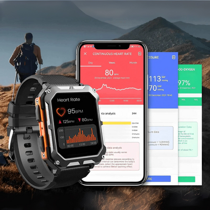 Relógio inteligente tático para iOS e Android