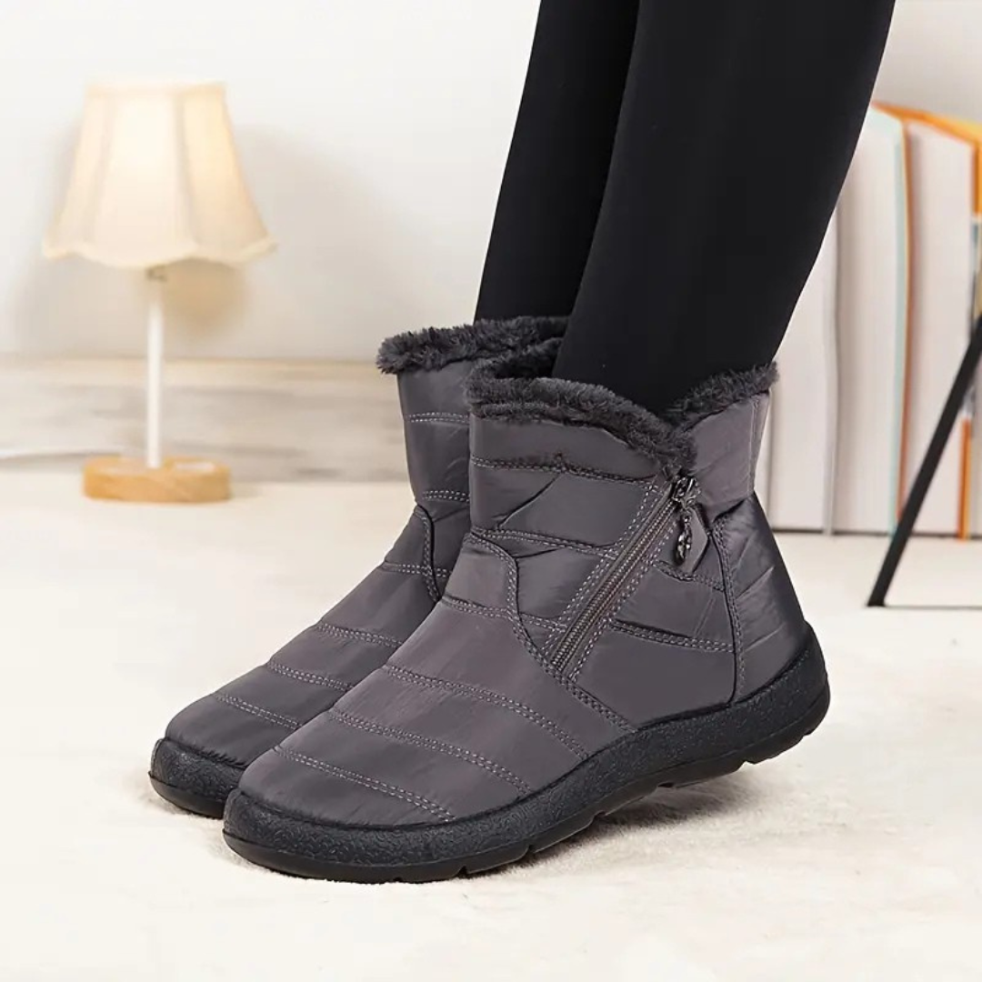 Botas ortopédicas impermeáveis e antiderrapantes de inverno para mulher