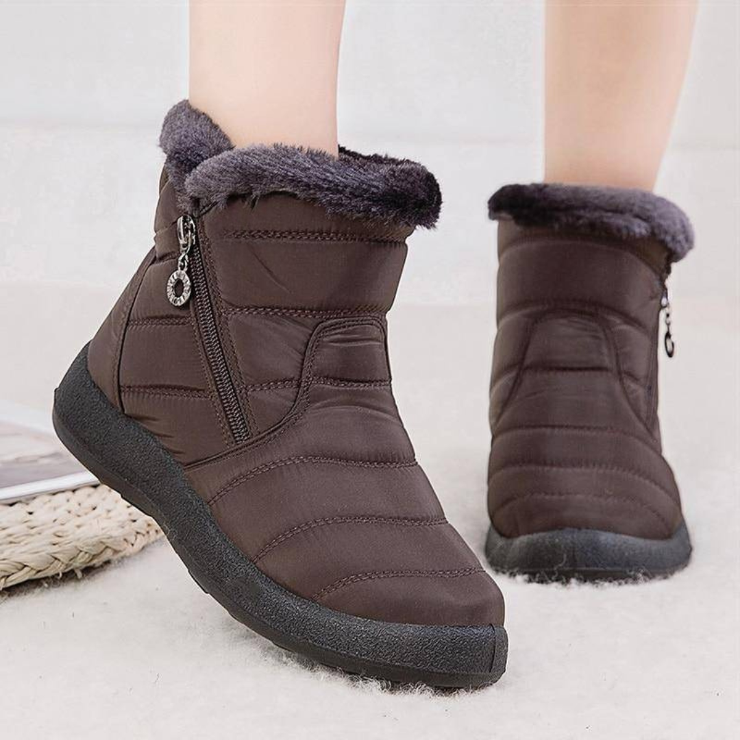 Botas ortopédicas impermeáveis e antiderrapantes de inverno para mulher