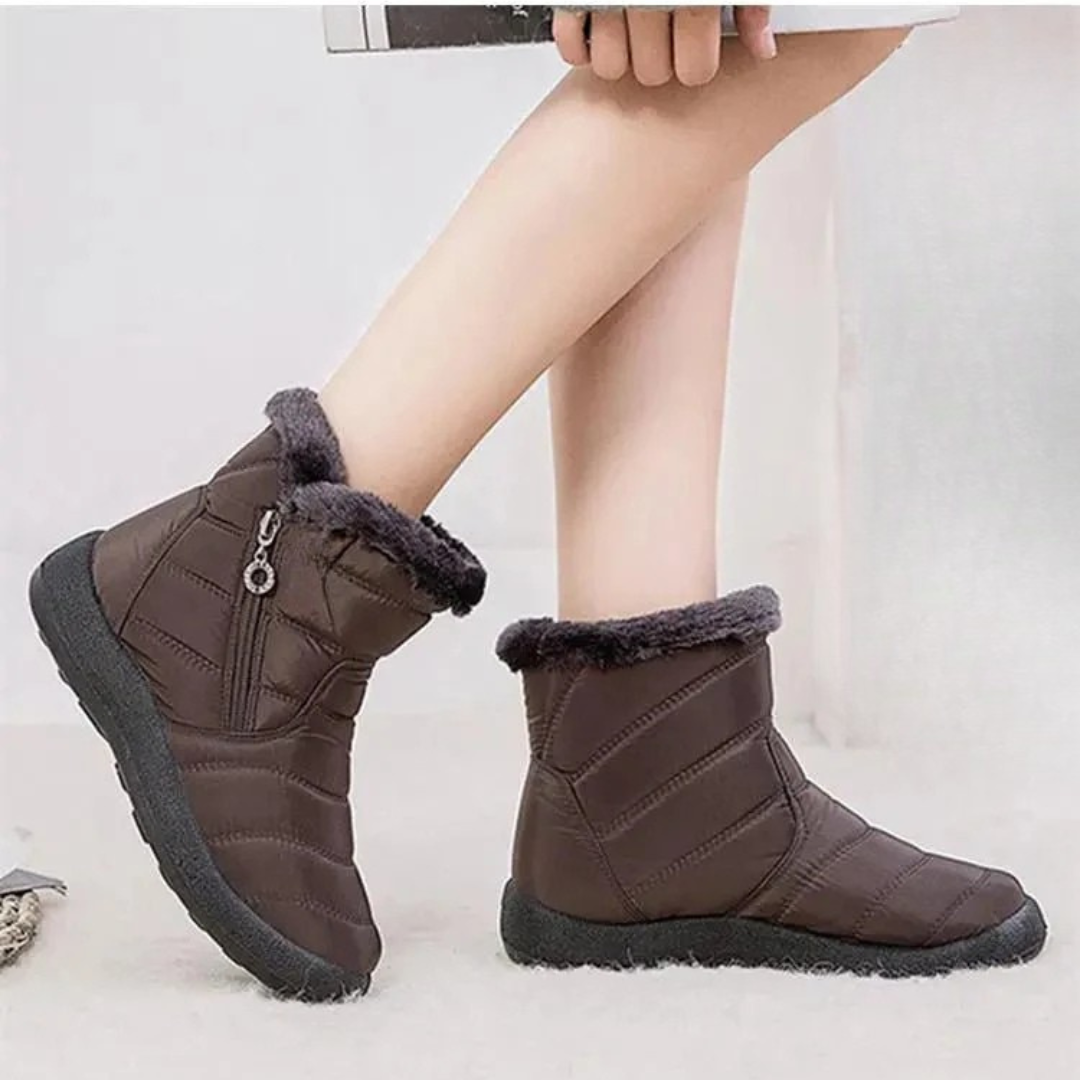 Botas ortopédicas impermeáveis e antiderrapantes de inverno para mulher