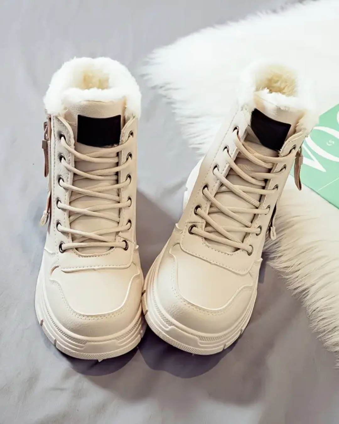 Botas de inverno para mulher com sola grossa acolchoada®