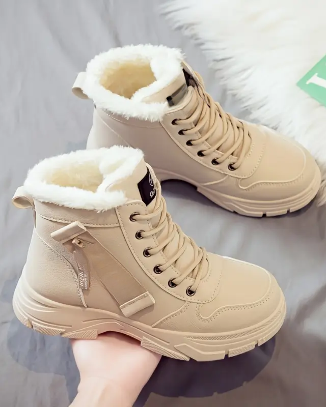 Botas de inverno para mulher com sola grossa acolchoada®