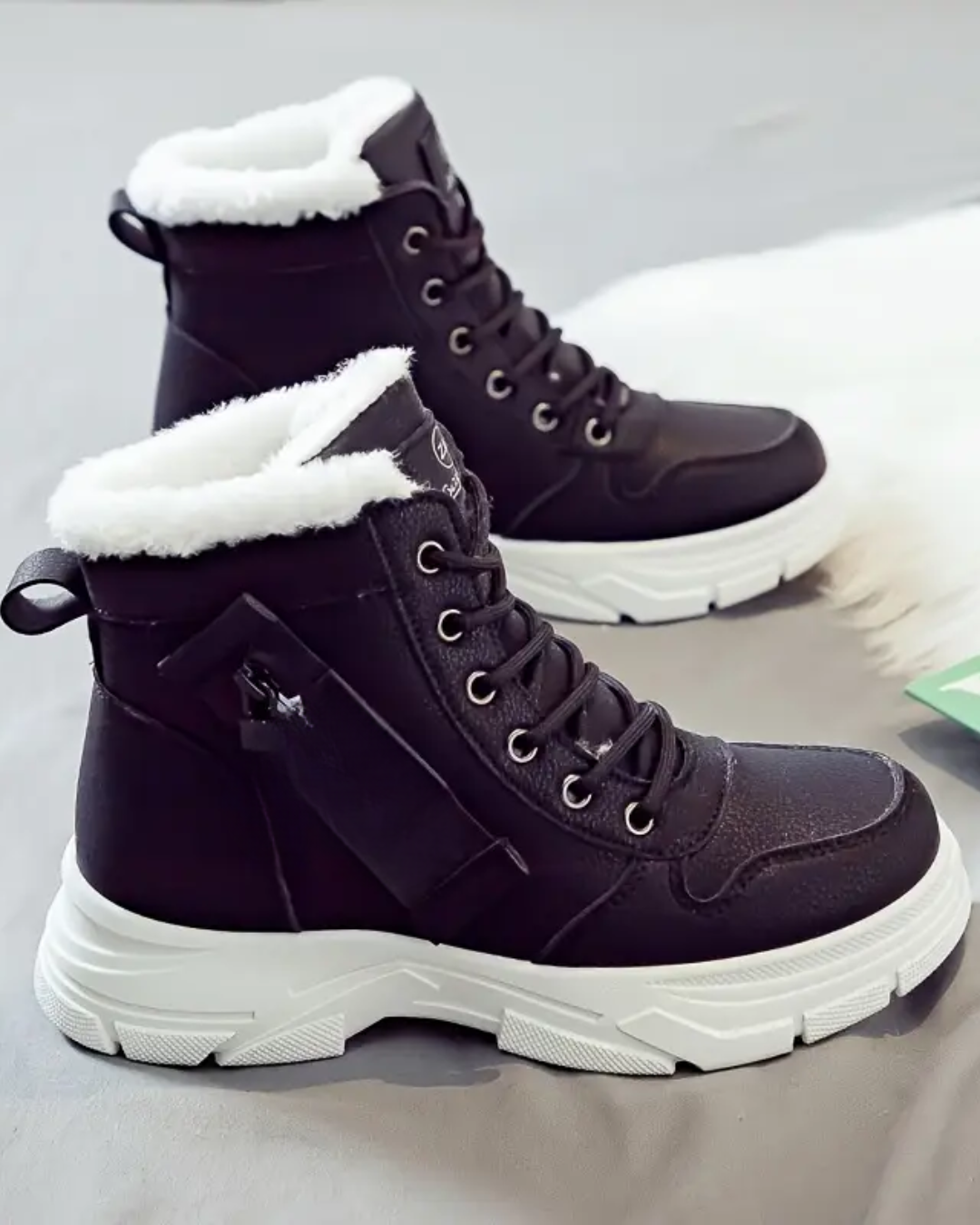 Botas de inverno para mulher com sola grossa acolchoada®