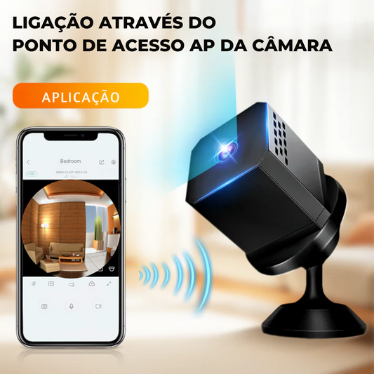 Mini câmara com visão grande angular e deteção de movimento®