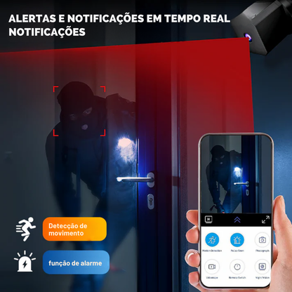 Mini câmara com visão grande angular e deteção de movimento®
